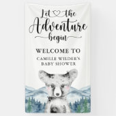 Baby shower Banner Forest Adventure Mountains (Verticaal)