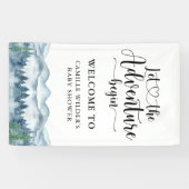 Baby shower Banner Forest Adventure Mountains (Horizontaal)