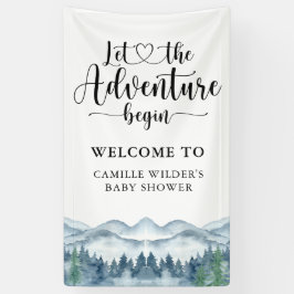 Baby shower Banner Forest Adventure Mountains