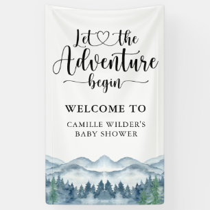 Baby shower Banner Forest Adventure Mountains