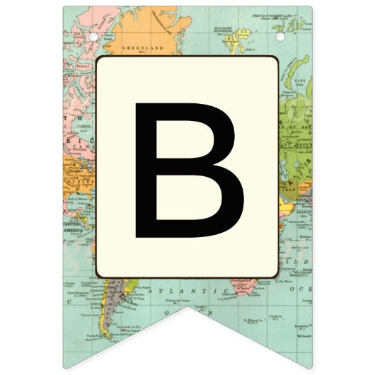 baby shower banner - Multicolor Map Thema (Derde vlag)