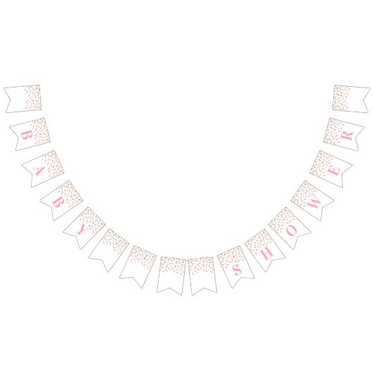 baby shower Banner Pink Gold Confetti (Alle)
