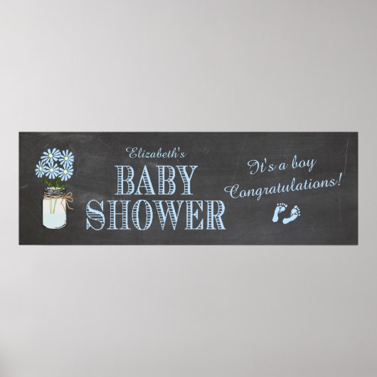 Baby shower banner poster (Voorkant)