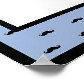 Baby shower Banner Poster Mustache Thema (Hoek)