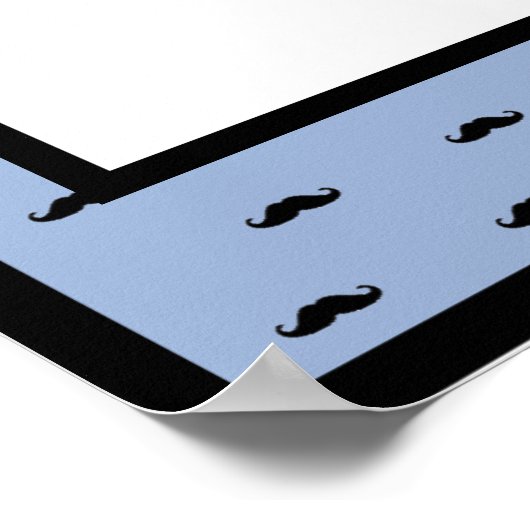 Baby shower Banner Poster Mustache Thema (Hoek)