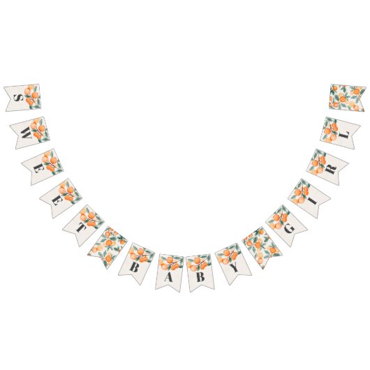 baby shower banner sinaasappel (Alle)