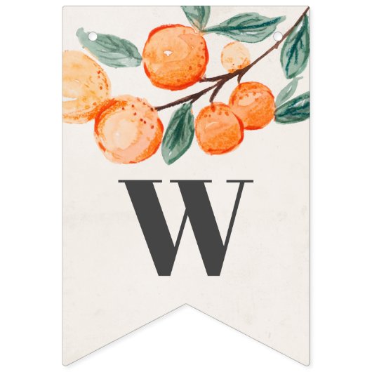 baby shower banner sinaasappel (Tweede vlag)