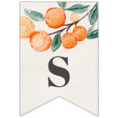 baby shower banner sinaasappel (Eerste vlag)