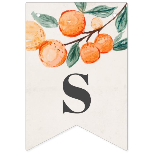 baby shower banner sinaasappel (Eerste vlag)