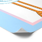 Baby shower Banner van de Afrikaanse Amerikaanse T Poster (Hoek)