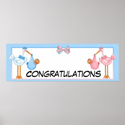 Baby shower Banner van de Afrikaanse Amerikaanse T Poster (Voorkant)