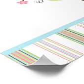 Baby shower banner van Love Bird Tree Stripes Poster (Hoek)