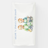 Baby shower banner voor Twin Boys te ondertekenen (Verticaal)