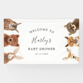 Baby shower Banner Woodland Animals (Horizontaal)