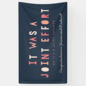 Baby shower banner/zeemacht bij Joint Effort Coupl Spandoek (Verticaal)