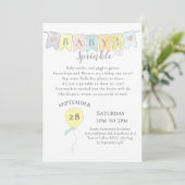 Baby shower Bannerballonnen en Beer Kaart (Staand voorkant)