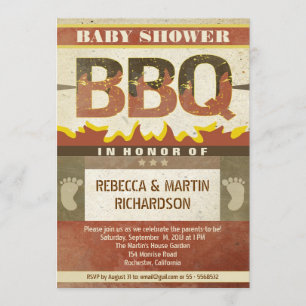 baby shower barbecue  uitnodigingen
