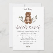 Baby shower Barly Wachten Rustiek & Modern Invitat Kaart (Voorkant)