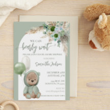 Baby shower Barly Wait Green Boho Beer
