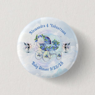 Baby shower Bash Blueberry Gnome Button