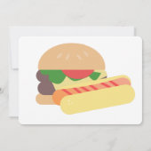 Baby Shower BBQ Baby Q Achtertuin Hot Dog Hamburge Kaart (Achterkant)