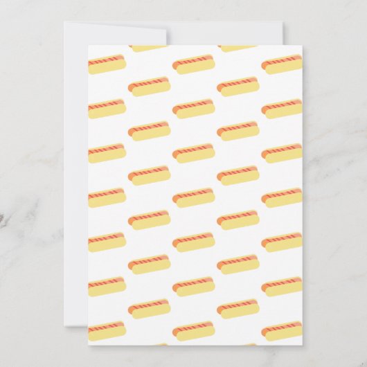 Baby shower BBQ Baby Q Backyard Grilling Hotdog Kaart (Achterkant)