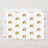 Baby shower BBQ Baby Q Backyard Hamburger Kaart (Achterkant)