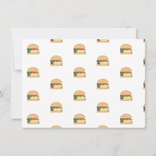 Baby shower BBQ Baby Q Backyard Hamburger Kaart (Achterkant)