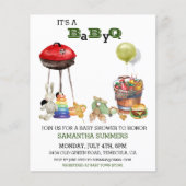 Baby Shower BBQ Barbecue Aquarel  (Voorkant)