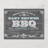 Baby Shower | BBQ | Chalkboard Uitnodiging Briefkaart (Voorkant)