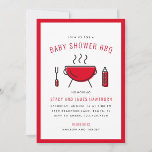 Baby shower BBQ Couple's Shower Invitation