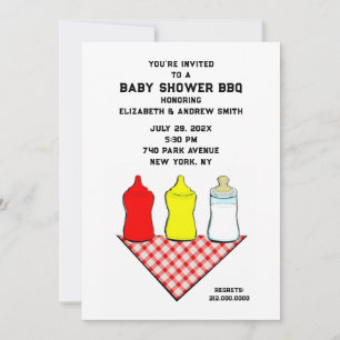 Baby Shower BBQ Kaart