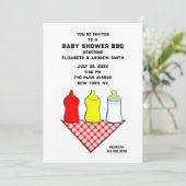 BABY SHOWER BBQ KAART (Staand voorkant)