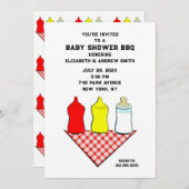 BABY SHOWER BBQ KAART (Voorkant / Achterkant)