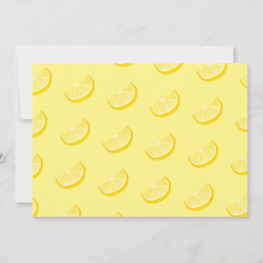baby shower BBQ Lemon-thema zomer een kleine Lemon Kaart (Achterkant)