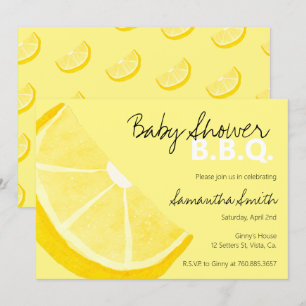 baby shower BBQ Lemon-thema zomer een kleine Lemon Kaart