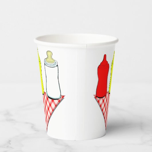 BABY SHOWER BBQ PAPIEREN BEKERS (Rechts)