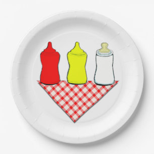 Baby Shower BBQ Papieren Bordje