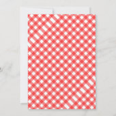 Baby shower BBQ Red Pset Rustic Kraft Kaart (Achterkant)