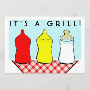 Baby shower BBQ-uitnodigingen Kaart
