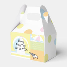 Baby shower Beach Ball Gable Favor Box