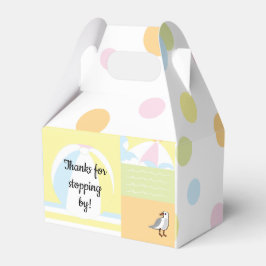Baby shower Beach Ball Gable Favor Box Bedankdoosjes