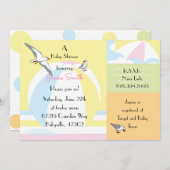 Baby shower Beach Ball Invitation Kaart (Voorkant / Achterkant)