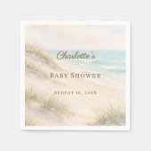 Baby Shower beach coastal elegant Servet (Voorkant)