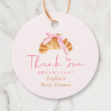 Baby Shower Bedank Favor Coquette Croissant
