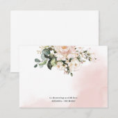 Baby shower bedankbriefje blush roze goud bedankkaart (Voorkant / Achterkant)