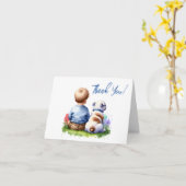 Baby shower bedankbriefjes kaart (Gele Bloem)