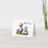 Baby shower bedankbriefjes kaart (Voorkant)