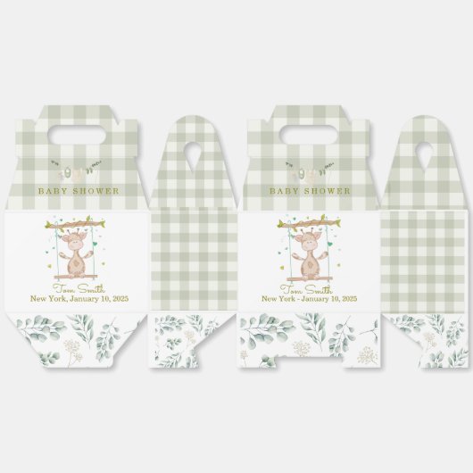 BABY SHOWER BEDANKDOOSJES (Ongevouwen)