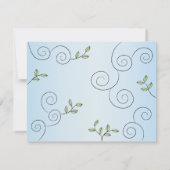 Baby shower bedankje, "Gold Birds" Bedankkaart (Achterkant)